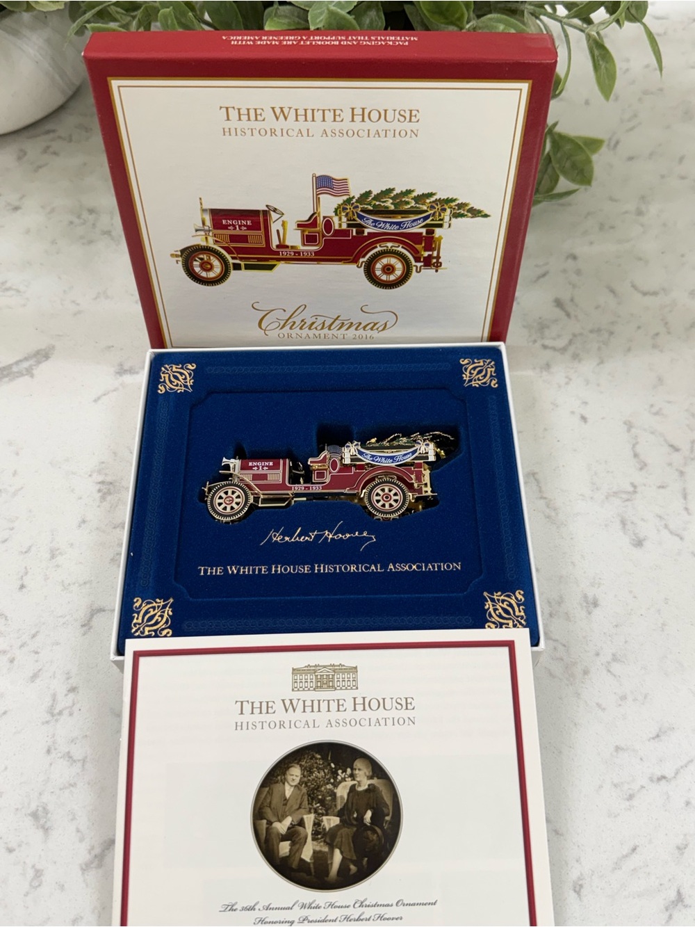 2016 Official White House Christmas Ornament
Vintage Honoring Herbert Hoover